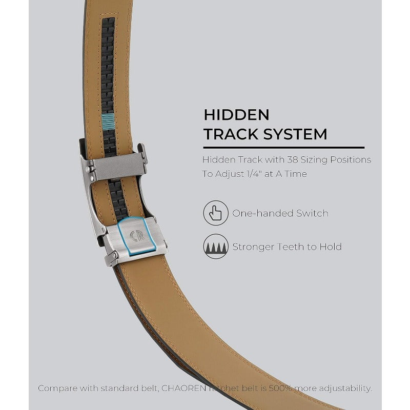Micro-Adjust Leather Ratchet Belt