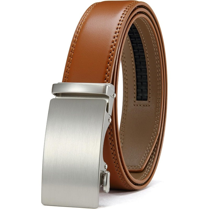 Micro-Adjust Leather Ratchet Belt