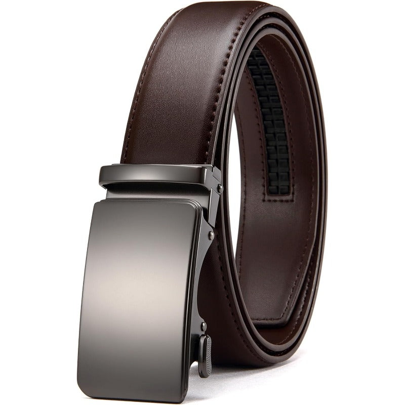 Micro-Adjust Leather Ratchet Belt